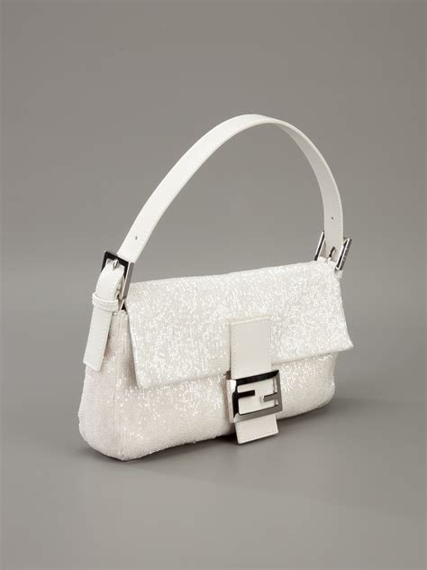 white fendi plastic bag|Fendi baguette bag white.